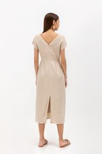 JASIE V NECK LINEN DRESS