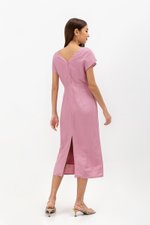 JASIE V NECK LINEN DRESS