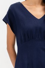 JASIE V NECK LINEN DRESS