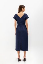 JASIE V NECK LINEN DRESS