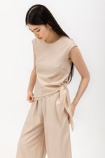 CRISTY SIDE TIE POPLIN TOP