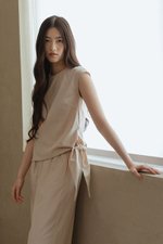 CRISTY SIDE TIE POPLIN TOP