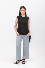 CRISTY SIDE TIE POPLIN TOP