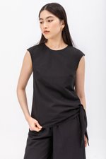 CRISTY SIDE TIE POPLIN TOP