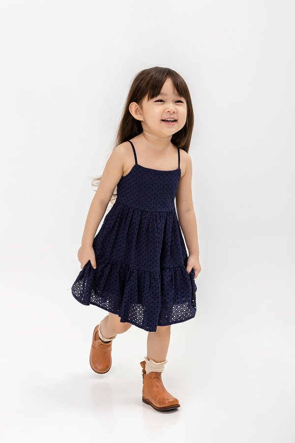 LETICIA TIERED EYELET KIDS DRESS