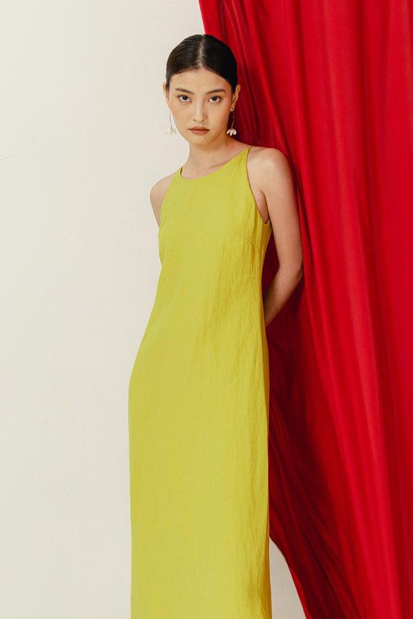 JAYE BIAS CUT LINEN DRESS