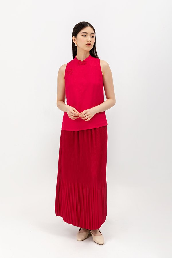 KIMA LINEN CHEONGSAM TOP