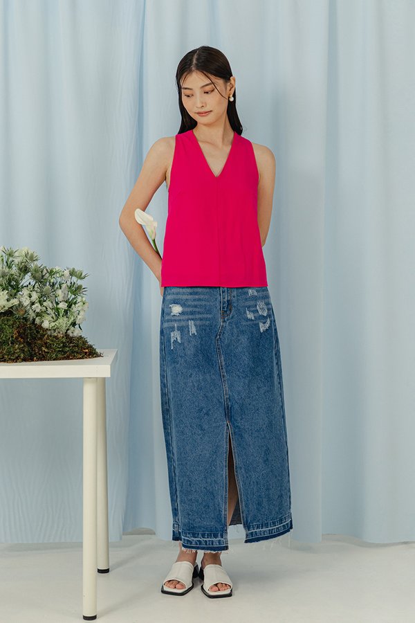ULANI DENIM MAXI SKIRT W SLIT