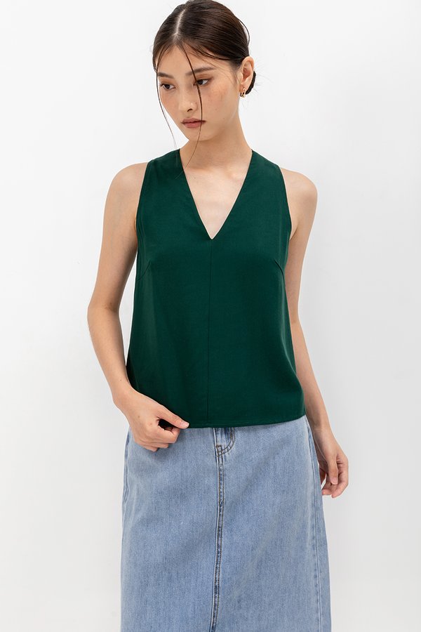 EMELINDA BACK TWIST TENCEL TOP