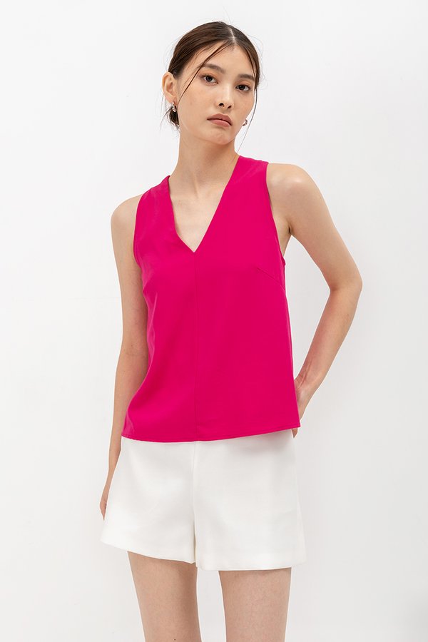 EMELINDA BACK TWIST TENCEL TOP