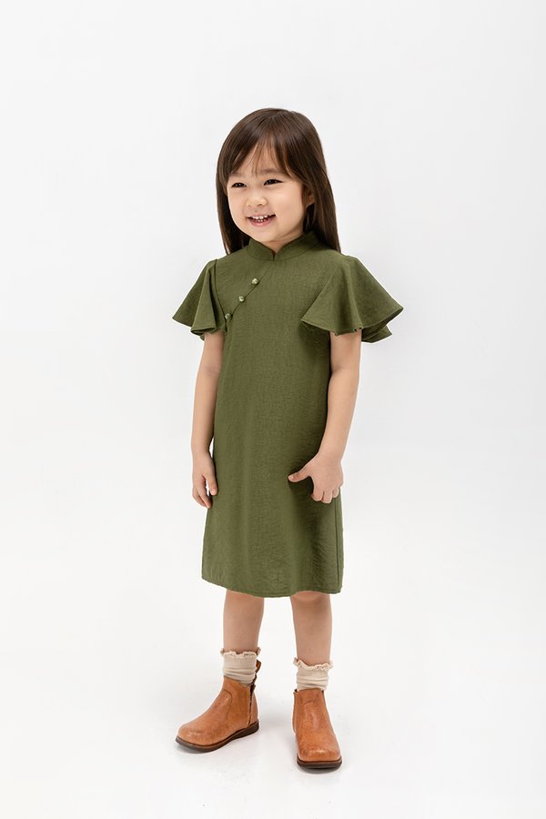 KIKI KIDS FLUTTER SLEEVE CHEONGSAM