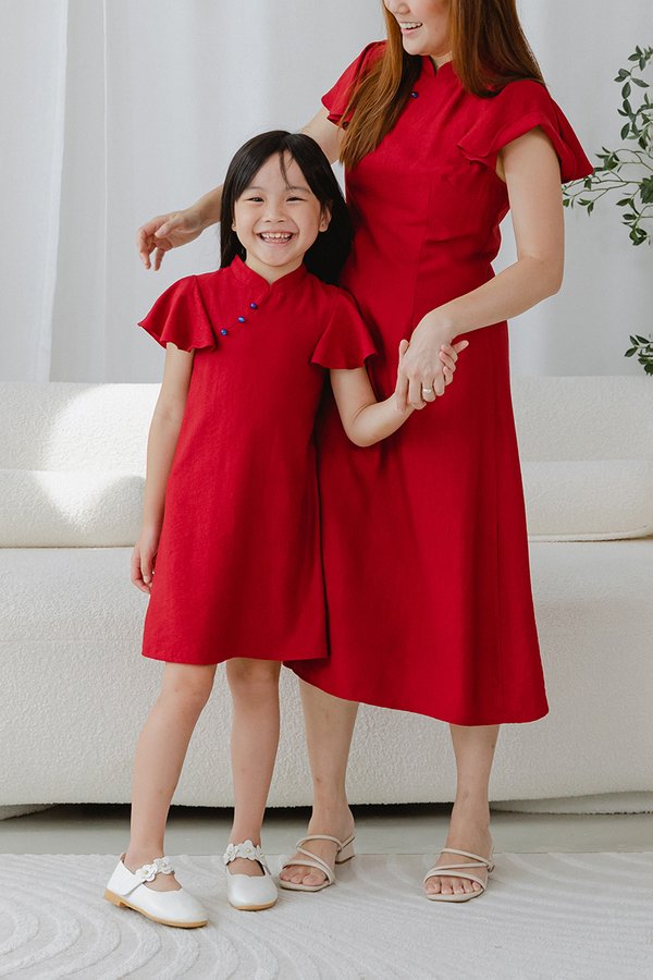 KIKI KIDS FLUTTER SLEEVE CHEONGSAM