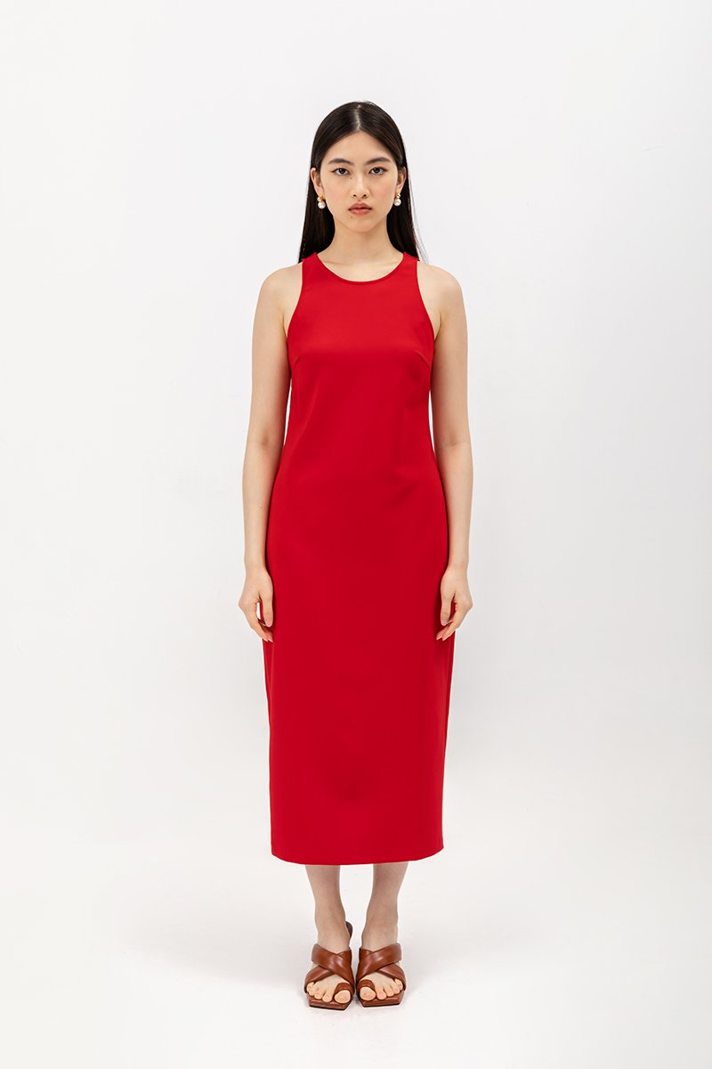 DEVINA TANK COLUMN MIDI DRESS