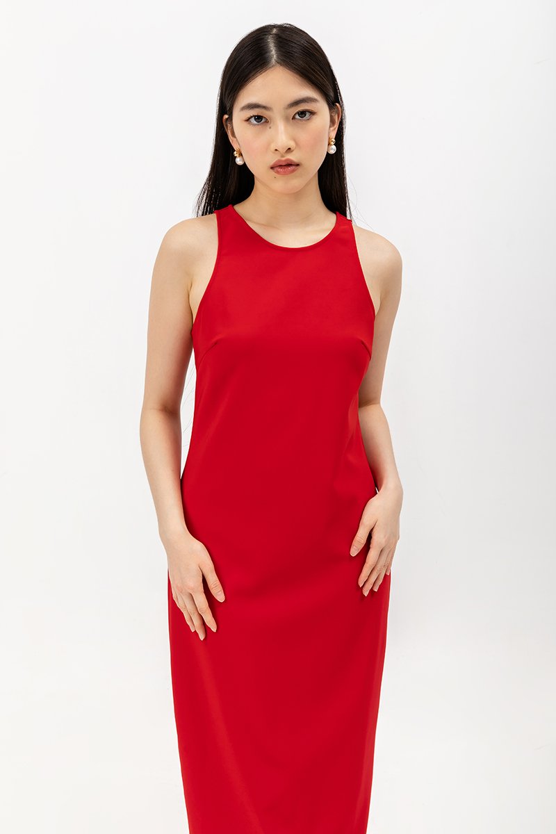 DEVINA TANK COLUMN MIDI DRESS