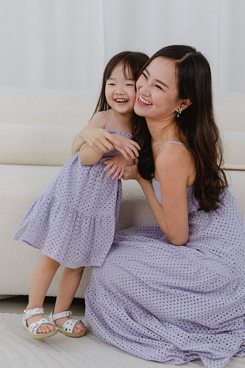 LETICIA TIERED EYELET KIDS DRESS