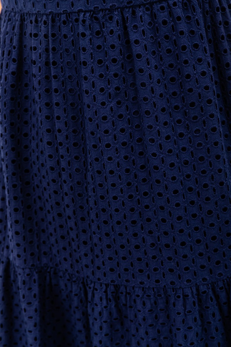GILLIAN EYELET TIERED CAMISOLE MAXI DRESS