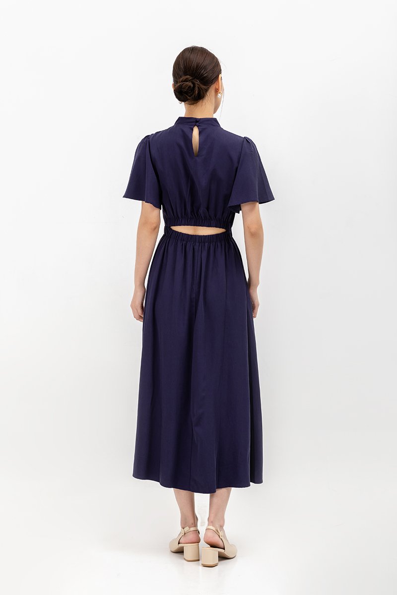 ZIVA BACK CUT OUT FLUTTER SLEEVE CHEONGSAM ZIVA BACK CUT OUT FLUTTER SLEEVE CHEONGSAM