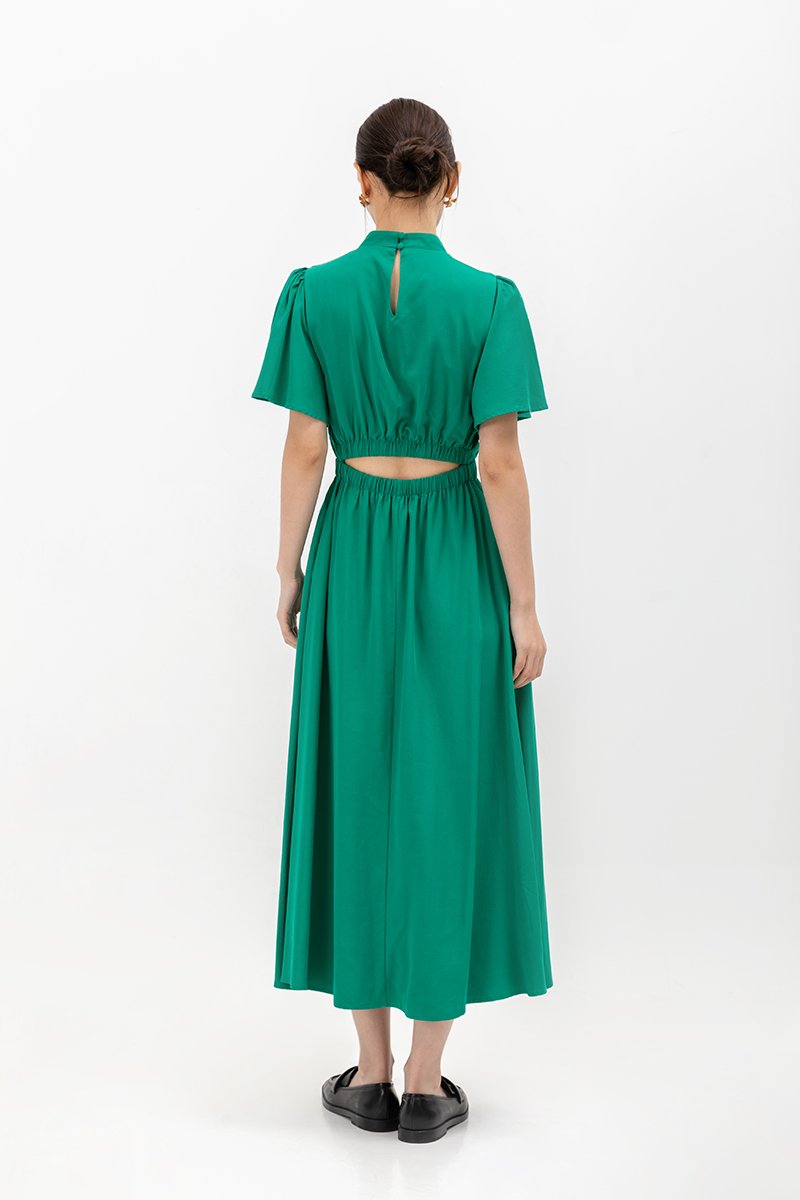 ZIVA BACK CUT OUT FLUTTER SLEEVE CHEONGSAM ZIVA BACK CUT OUT FLUTTER SLEEVE CHEONGSAM