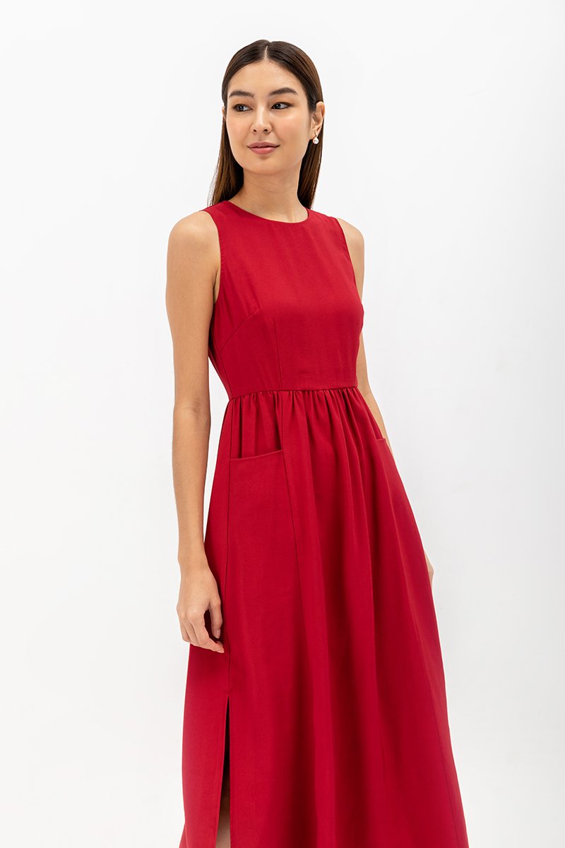 ELENA POCKET MIDI DRESS (REGULAR)