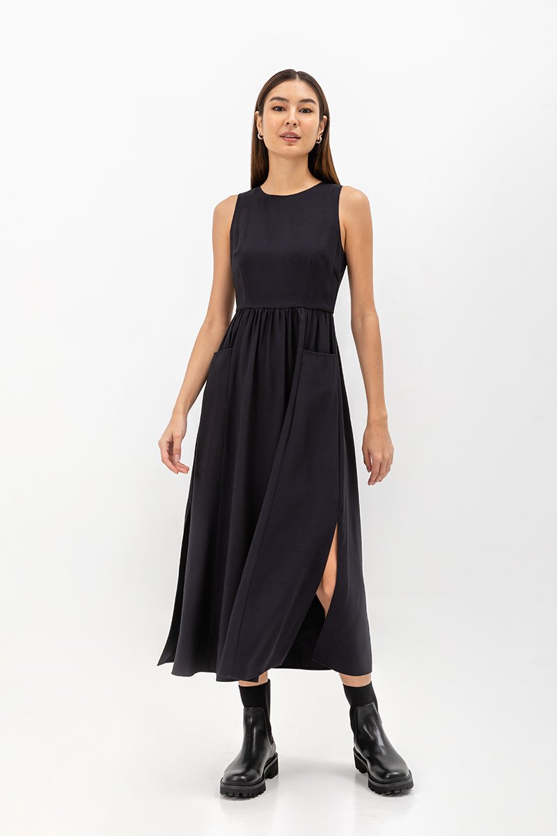 ELENA POCKET MIDI DRESS (REGULAR)