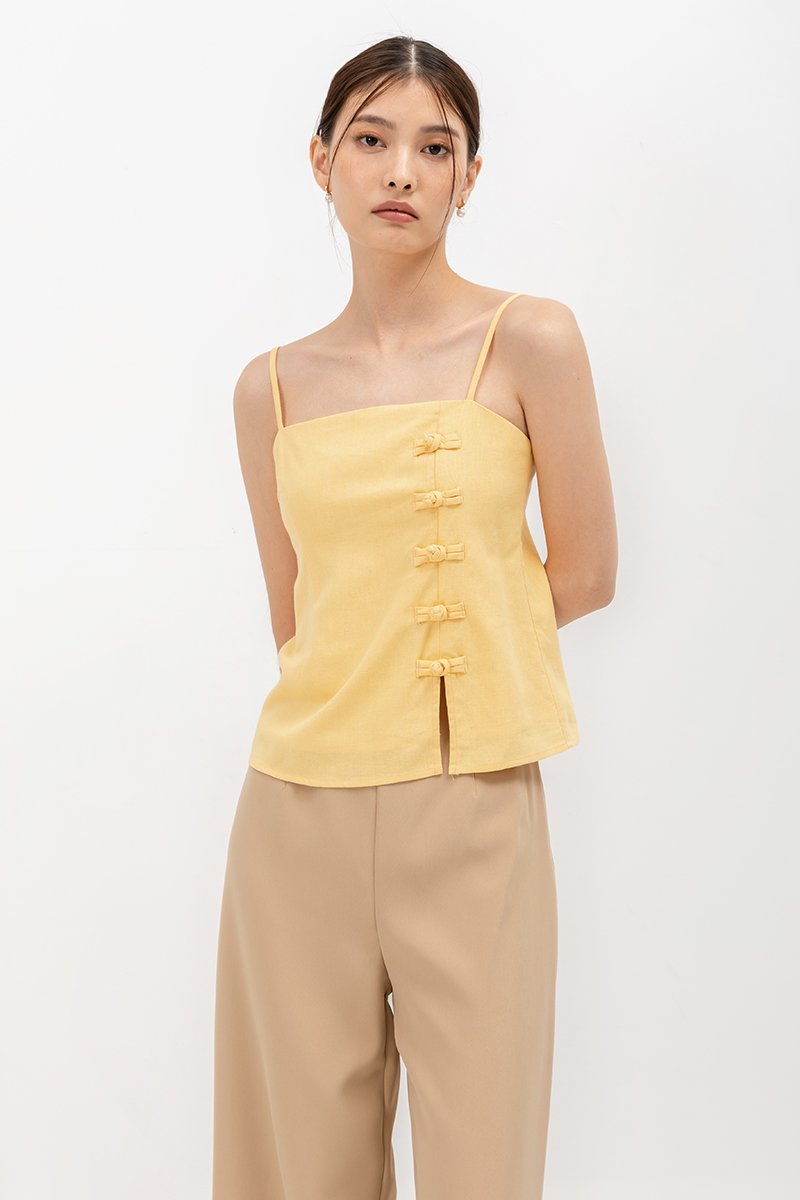 YARI MANDARIN BUTTON CAMISOLE CHEONGSAM TOP