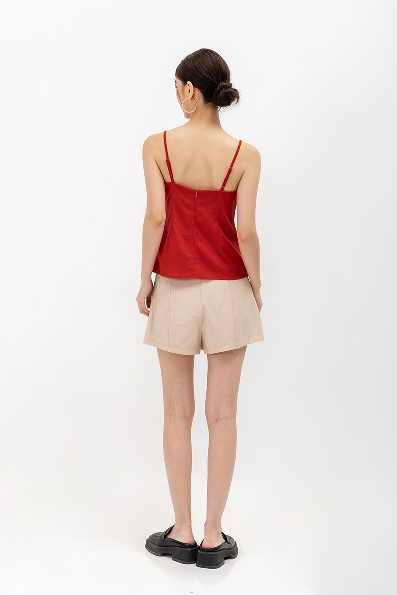 YARI MANDARIN BUTTON CAMISOLE CHEONGSAM TOP