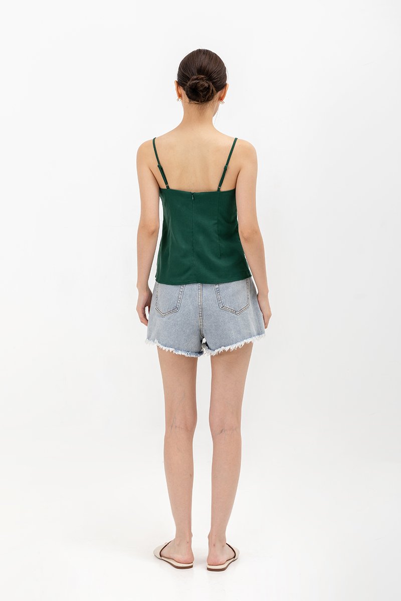 YARI MANDARIN BUTTON CAMISOLE CHEONGSAM TOP