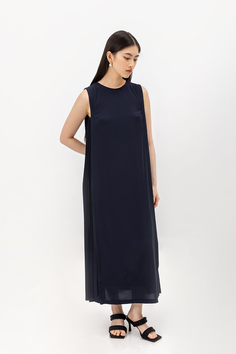 MADDIE SIDE PLEATED DRESS