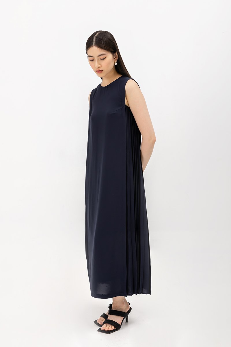 MADDIE SIDE PLEATED DRESS
