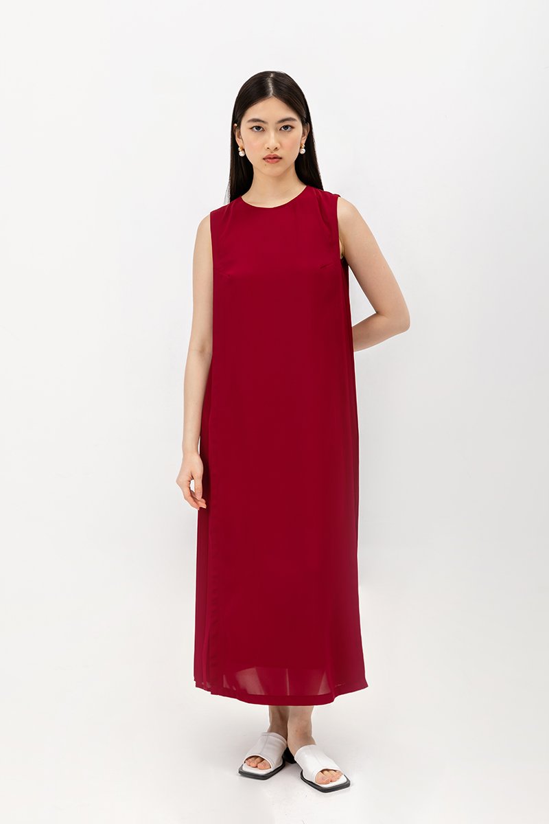 MADDIE SIDE PLEATED DRESS