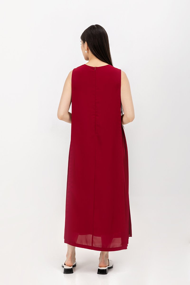 MADDIE SIDE PLEATED DRESS