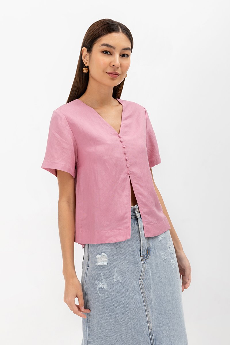BETHEL REVERSIBLE BUTTONDOWN TOP