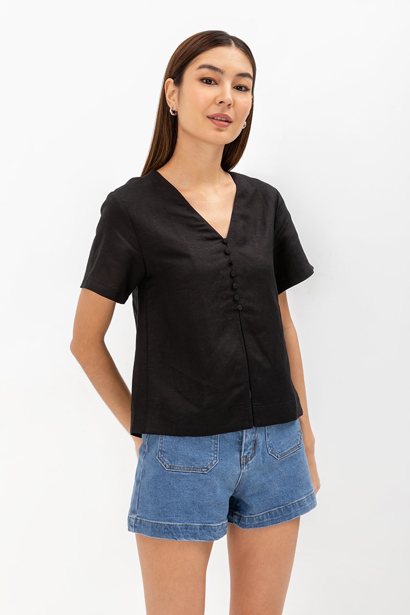 BETHEL REVERSIBLE BUTTONDOWN TOP