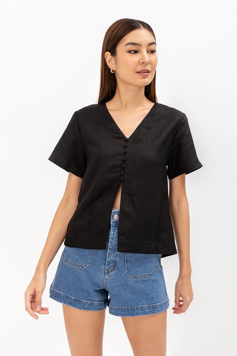 BETHEL REVERSIBLE BUTTONDOWN TOP