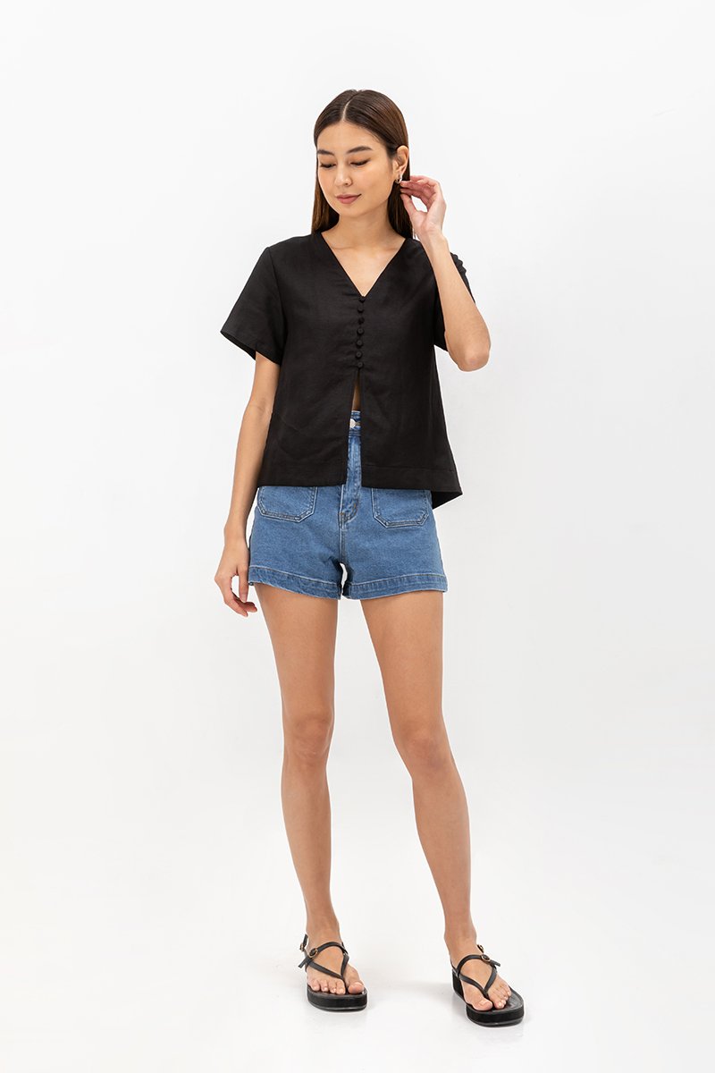 BETHEL REVERSIBLE BUTTONDOWN TOP
