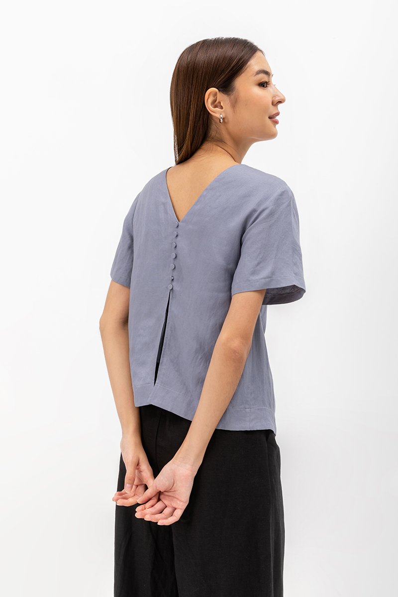 BETHEL REVERSIBLE BUTTONDOWN TOP
