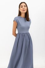 AMANDINE CONTRAST FABRIC DRESS