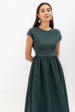 AMANDINE CONTRAST FABRIC DRESS