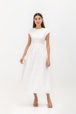 AMANDINE CONTRAST FABRIC DRESS