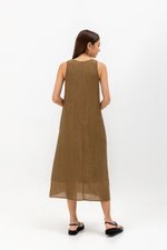 SIGRID V NECK MIDI DRESS