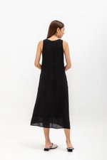 SIGRID V NECK MIDI DRESS