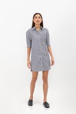 LUNA STRIPED SHIRT DRESS