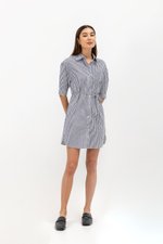 LUNA STRIPED SHIRT DRESS