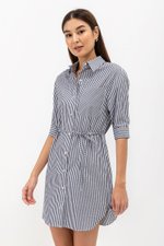 LUNA STRIPED SHIRT DRESS