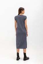 CARRIE V NECK KNIT MIDI DRESS