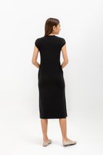 CARRIE V NECK KNIT MIDI DRESS