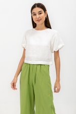 LIMA LINEN PUFF SLEEVE TOP