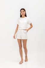 LIMA LINEN PUFF SLEEVE TOP