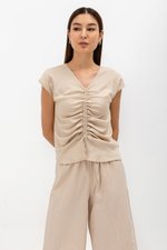 CARMI FRONT RUCHED TOP
