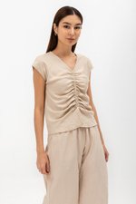 CARMI FRONT RUCHED TOP